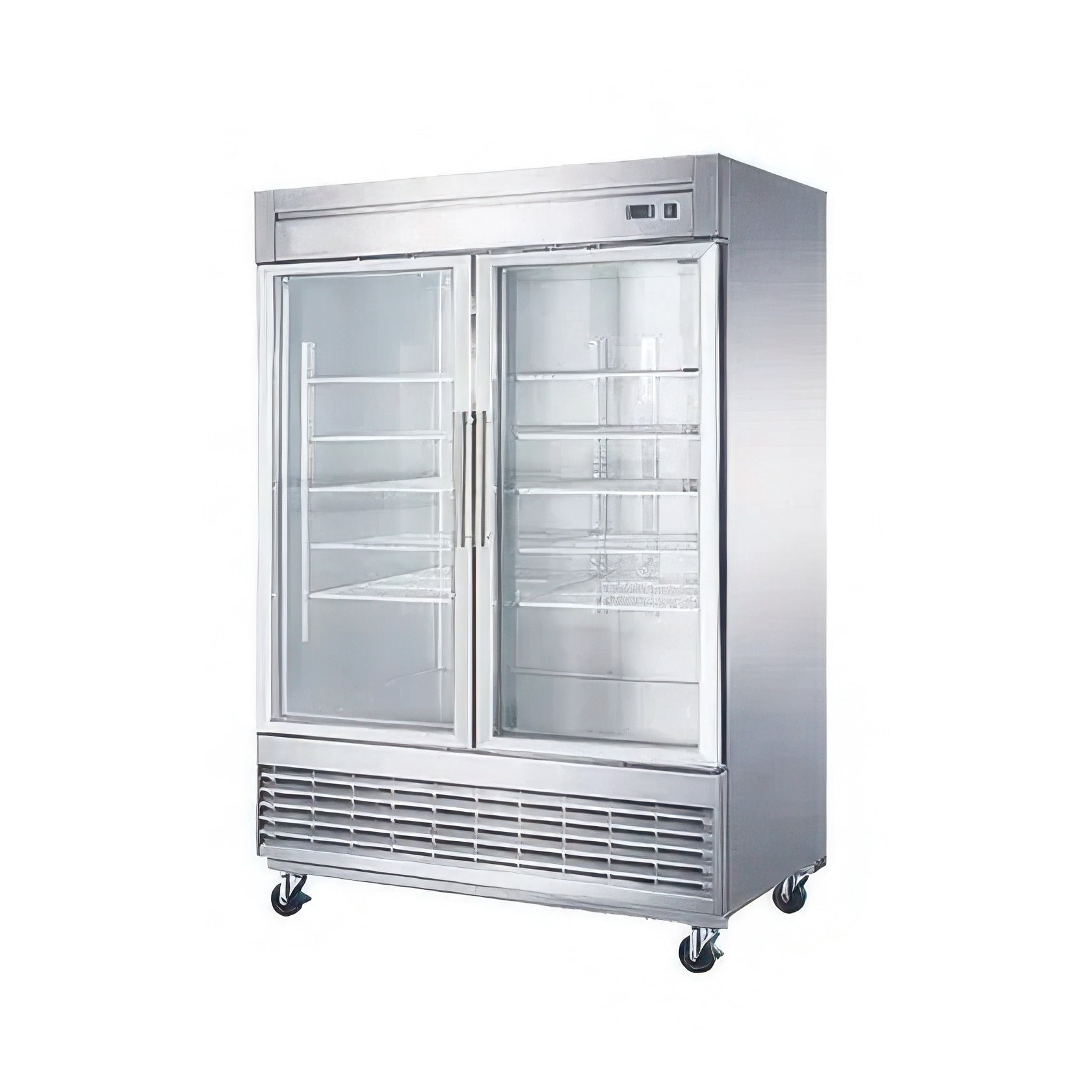 D55F-GS2 Bottom Mount Glass 2-Door Commercial Reach-in Freezer