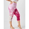 thumbnail image 1 of Leggings Capri de Talla Grande con Estampado Floral de Encaje Rosegal Leggings de talla grande, 1 of 5