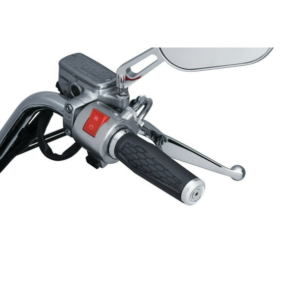 Kuryakyn 5926 Motorcycle Handlebar Accessory: Hex Grips with End Caps, Universal Fit for 1" Diameter Handlebars, Chrome, 1 Pair