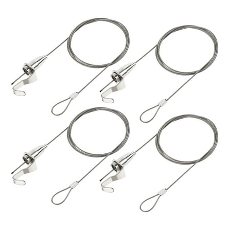 

Uxcell Adjustable Picture Hanging Wire Kit 1.5M Electroplating Load 66lbs 4Pack