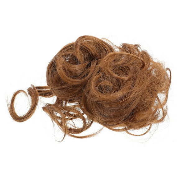 KALLORY Fluffy Wig Women Ponytail Wig Natural Style Hair Extension Bun Claw Clip Wig for Party