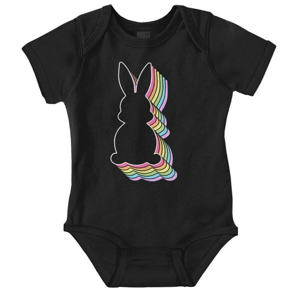 Colorful Easter Bunny Gradient Romper Boys or Girls Infant Baby Brisco Brands NB