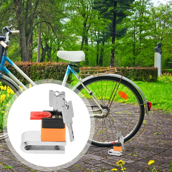 Worgeous Heavy Duty Disc Brake Lock with 3 Keys for Motorcycle Scooter 2pcs Alloy Steel Pin Anti Theft Security Wheel Lock