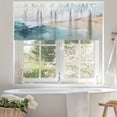 thumbnail image 4 of Abstract Waves Beach Art Valances for Windows, 42 x 18in, Oil Painting Style Blue Sea Rod Pocket Kitchen Valance Curtain Light Filtering Window Treatments for Living Room Bedroom, 1 Panel, 4 of 7