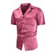 thumbnail image 1 of Blusa y camisa de manga corta con cuello vuelto para hombre, camisa brillante de manga corta con cuello vuelto, blusa de manga corta con cuello vuelto, abrigo de poliéster para hombre, 1 of 8