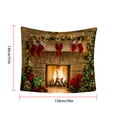thumbnail image 4 of Xmas Fireplace Backdrop Christmas Tree Photography Background Party Banner Home Decoration, 150x130cm, 4 of 8
