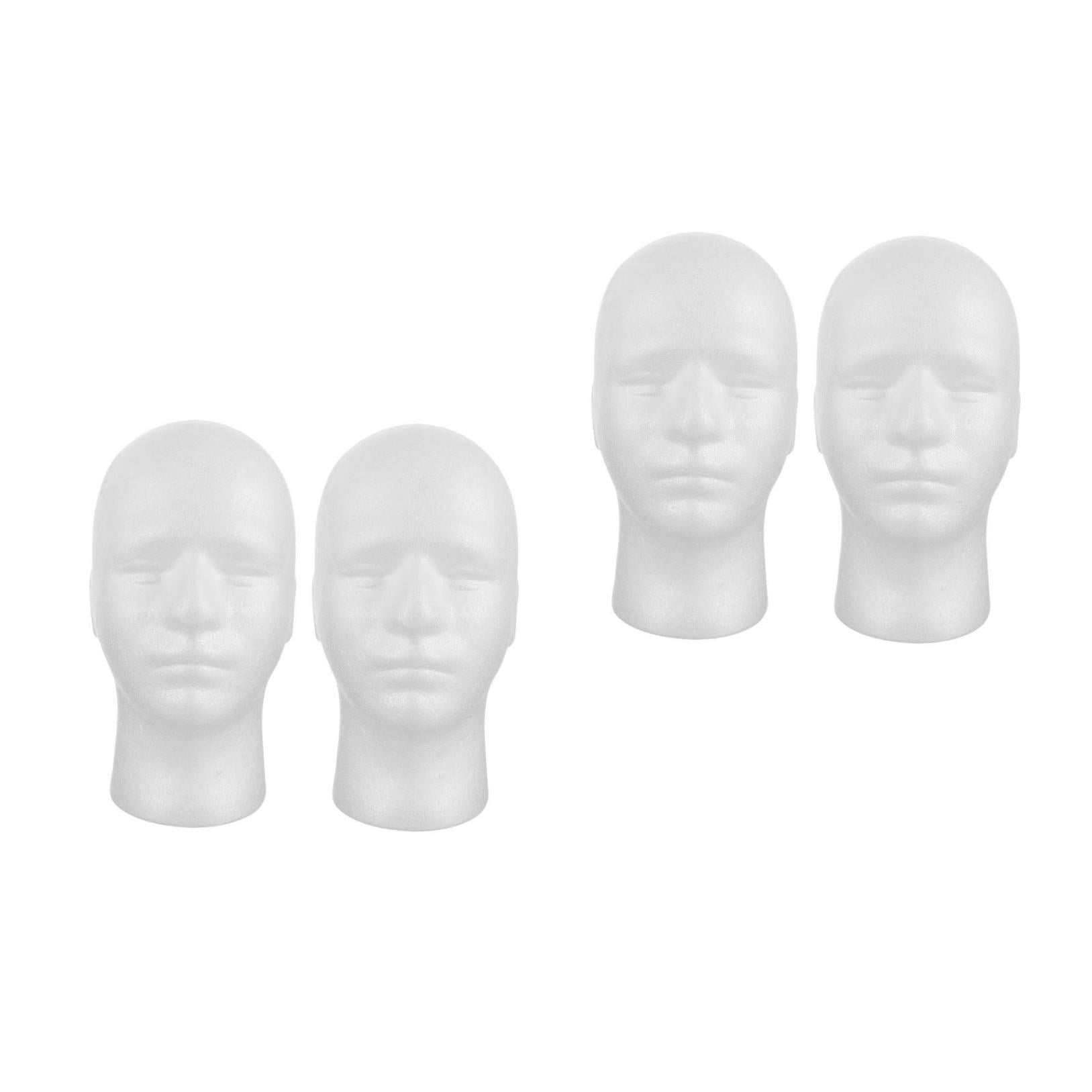 Raindrops White Foam Mannequin for Display, Sturdy and Realistic Model for Wigs, Hats, Jewelry, and Makeup