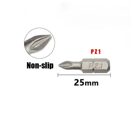 

10Pcs 25Mm Anti Slip Electric Hex Shank Magnetic Screwdriver Bits Screw Driver