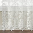 thumbnail image 3 of Country Chic Floral Lace Window Curtain Panel With an Attached Tassled Valance - White, 3 of 4