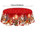 thumbnail image 5 of Christmas Tablecloth Round 60 Inch, Holiday Dining Table Cover, Festive Christmas Table Decor for Kitchen Home Party, 5 of 5