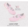 thumbnail image 6 of LUCKY STEP Ballet Flats Mary Jane Fashion Sneakers Elastic Strap Dressy Casual Shoes,Pink,Womens, 6 of 10