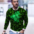 thumbnail image 4 of Camiseta de todos los días unisex para hombre Camiseta informal de manga larga con estampado gráfico en 3D del día de San Patricio Pompotops  oipoqjl6715, 4 of 9