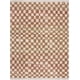 thumbnail image 3 of Hauteloom Pertek Modern Checkered Area Rug - Modern Geometric Carpet for Living Room, Kids Room, Nursery - Bohemian Boho Carpet - Cream, Beige, Light Red, Somon - 5'3" x 7', 3 of 12