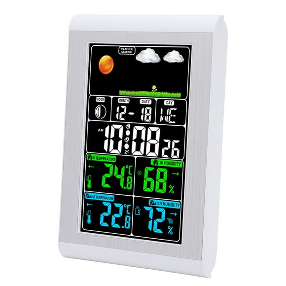Digital Weather Clock, Practical Weather Clock for Indoor Outdoor
