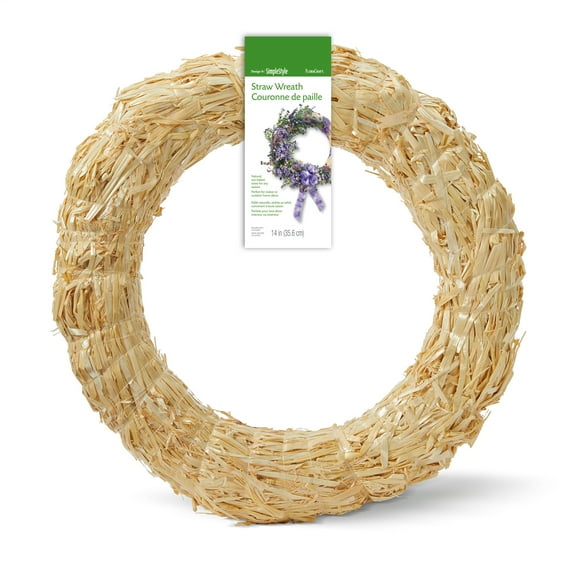FloraCraft Straw Wreath Form 14 Inch Natural