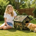 thumbnail image 4 of Insulated Dog House Outdoor Camouflage Weatherproof Collapsible Washable Pet Shelter, Suitable for Indoor and Outdoor Use for Small Dogs, Cats, Feral Strays, Includes 1 Pet House, 4 of 5