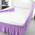 thumbnail image 5 of PiccoCasa 15" Drop Bed Skirt Dust Ruffle Wrap, Twin Light Purple, 5 of 8