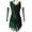 Green, variant on YiZYiF Womens Glittery Rhinestone Figure Skating Dress with Mesh Gloves Modern Lyrical Dance Costume Burgundy M