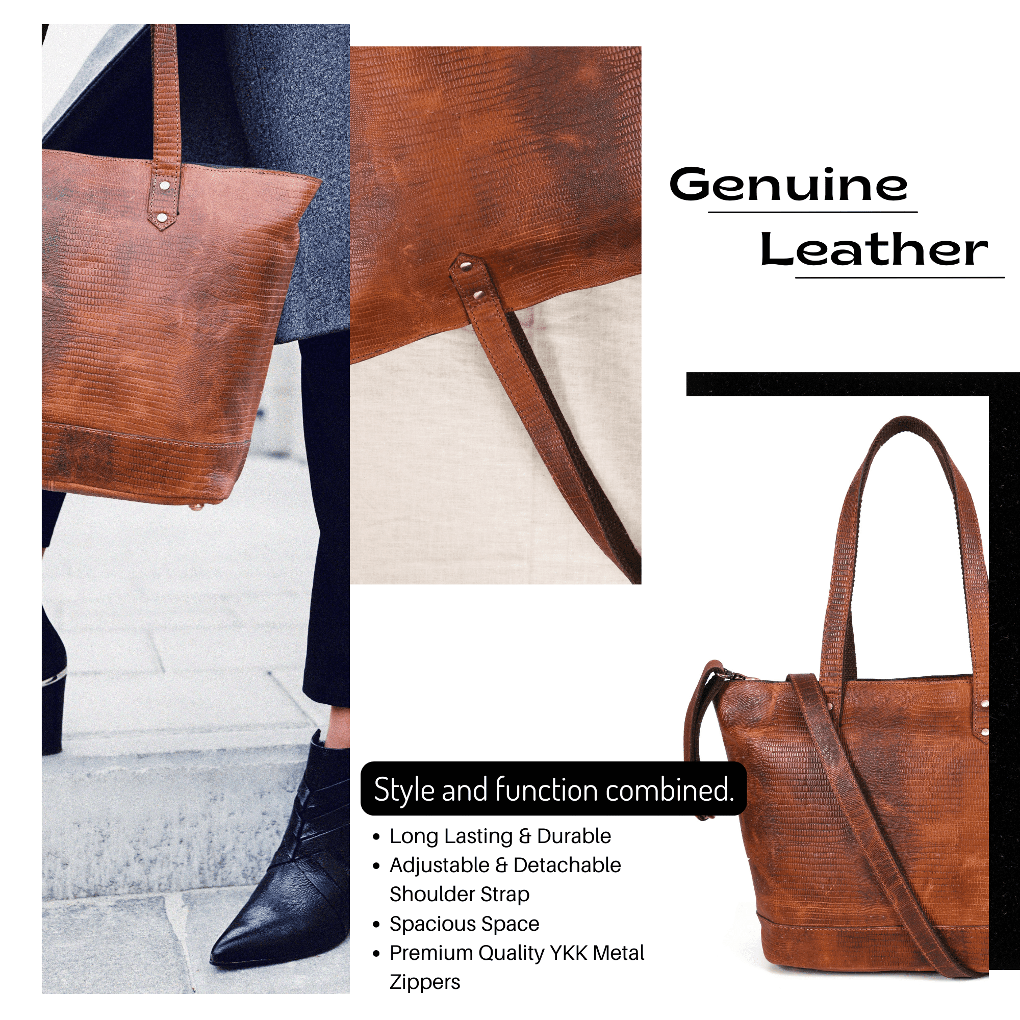 14 Genuine Leather Tote Bag For Women