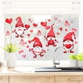 thumbnail image 4 of Valentine's Day Gnome Heart Wall Stickers - Self-Adhesive Removable Window Clings, Stickers for Refrigerator, Reusable Party Decoration, Cute Gnome Decor for Valentine's Day, A, 1pc, 4 of 7