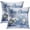 White and Blue, variant on Set of 2 Gold Silver Shimmer Christmas Ornaments Fancy Hidden Zipper Home Sofa Decorative Throw Pillow Cover Cushion Case 20x20 Inch Square Design Printed Pillowcase