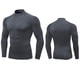 thumbnail image 4 of pstuiky Camisas de manga larga abrigadas para hombre, Camisa deportiva transpirable de manga larga y cuello redondo para hombre, color liso Tops casuales para hombres s, 4 of 5