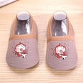 thumbnail image 2 of ZCFZJW Cute Cartoon Pattern Baby Floor Socks Summer Toddler Kids Boys Girls Anti-Slip Slipper Shoes Home Indoor Soft Soled Shoes Socks Z03-Coffee 2-3 Years, 2 of 3