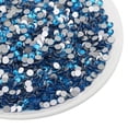 thumbnail image 2 of Beadsland Gemas redondas de diamantes de imitación de cristal con parte posterior plana para decoración de uñas y pegamento para manualidades, color azul Capri (1,3-1,4mm) SS3/1440 Uds., 2 of 5