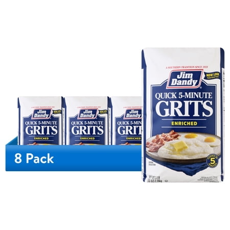 (8 pack) Jim Dandy Quick Grits, 5 lb Bag (80 oz)