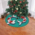 thumbnail image 2 of FMSHPON Yin Yang Koi Fishes Xmas Christmas Tree Skirt Stand Mat for Holiday Party Decoration Indoor Outdoor 36 inches, 2 of 3