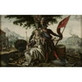 thumbnail image 3 of Flemish Painter 14x11 Black Modern Framed Museum Art Print Titled - Allegory of Spain with Juno and Mars, 3 of 5