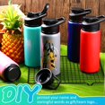 thumbnail image 4 of Botellas de agua de aluminio Mimorou, paquete de 10 unidades, 600 ml, multicolor, 4 of 6