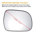 thumbnail image 3 of Reemplazo de vidrio de espejo retrovisor derecho no calefaccionado de Unique Bargains para TOYOTA Hilux 2004-2011, 3 of 6