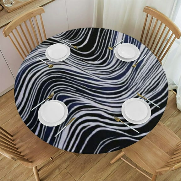 Sheronv Blanket Round Tablecloth Stain Resistant Washable Indoor Outdoor Table Cloth for Kitchen Dining Wedding Parties 100％ Polyester Fiber Tablecloths 31"-35
