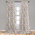 thumbnail image 5 of Ambesonne Colorful Curtains, Fish Animals, Pair of 28"x95", Multicolor, 5 of 5