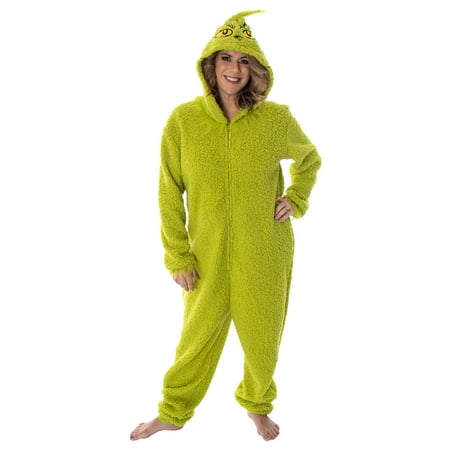 Dr. Seuss The Grinch Matching Family Costume Pajama Union Suit For Adults Kids Toddlers