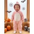 thumbnail image 4 of RUINIXCW Toddler Baby Halloween Animal Costume Infant Dinosaur Shark Bunny Costume Baby Girl Boy Halloween Outfit Fall Winter Romper Warm Plush Long Sleeve Zipper Hood Jumpsuit with Tail, 4 of 9