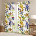 thumbnail image 2 of Homewish Cartoon Dinosaur Print Black Out Curtains, Tropical Coconut Tree Curtains Pack of 2 (42x63 Each), Teens Kids Boys Girls Bedroom Curtains, Window Curtains Decor, 2 of 6