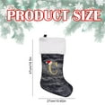 thumbnail image 3 of WMGHA Christmas Stocking with White Plush Velvet Black Fabric Letter Design Christmas Ornament Cute Hanging Decoration for Xmas Tree Festive Bag for Holiday Gift, 3 of 9