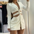 thumbnail image 1 of IMENGL Ensemble de Costume Décontracté avec Taille Ajourée, Blanc G, Taille M-TG, 1 of 7