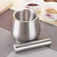 thumbnail image 4 of Abbracc Stainless Steel Mortar & Pestle Set Garlic Spice Belly shape, 4 of 9