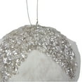 thumbnail image 3 of Northlight Faux Fur and Sequine Christmas Ball Ornament - White - 4.25", 3 of 5