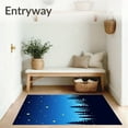 thumbnail image 3 of ODIKA 5'x7' Machine Washable Non-Slip Area Rug, Enchanted Evergreen Forest Night Sky Accent High Traffic Rug, Blue, 502004, 3 of 7