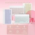 thumbnail image 3 of 10-inch Wireless BT Keyboard Three-system Universal Colorful Rechargeable BT Keyboard Mobilephone Tablet Universal Keyboard Pink, 3 of 7