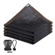 thumbnail image 1 of 90% Black Sunblock Shade Cloth Cover Taped Edge Grommets Garden Flower Plant Net, 1 of 2