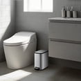 thumbnail image 3 of Stainless Steel 5L Step Trash Can, Compact Vertical Garbage Bin with Removable Inner Bucket,Fingerprint Resistant， for Bathroom, Bedroom, Kitchen & Office, 3 of 8