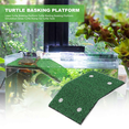 thumbnail image 4 of 2X Lawn Turtle Basking Platform Turtle Resting Basking Platform, Simulation Grass Turtle Ramp for Turtle Tank, Reptile M, 4 of 5