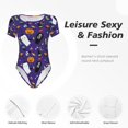 thumbnail image 4 of Naloa Cute And Creepy Bodysuits for Women, Women's Short-Sleeved Onesie, One-Piece for Parties, dates, clubs-, 4 of 7