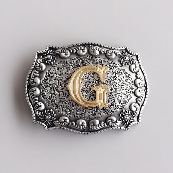 Initial Letter G Cowboy Cowgirl Western Belt Buckle Hebilla also Stock in US