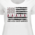 thumbnail image 4 of Inktastic Head and Neck Cancer Awareness- Flag and Ribbon Women's Plus Size T-Shirt, 4 of 5